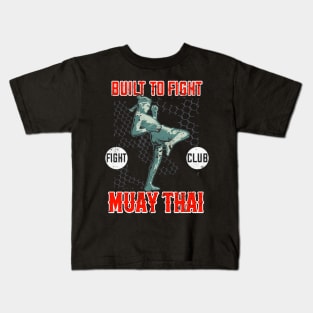 Muay Thai Fighter Martial Arts Boxing Kids T-Shirt